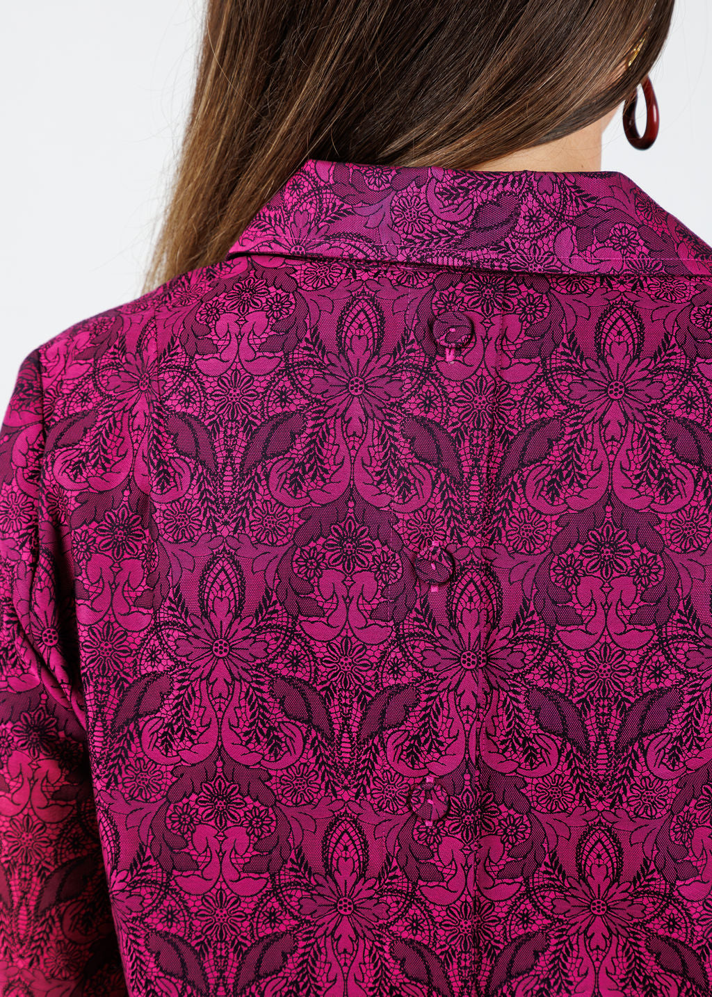Hinson Wu Aileen Long Sleeve Dress in Black/Raspberry available at Barbara Katz