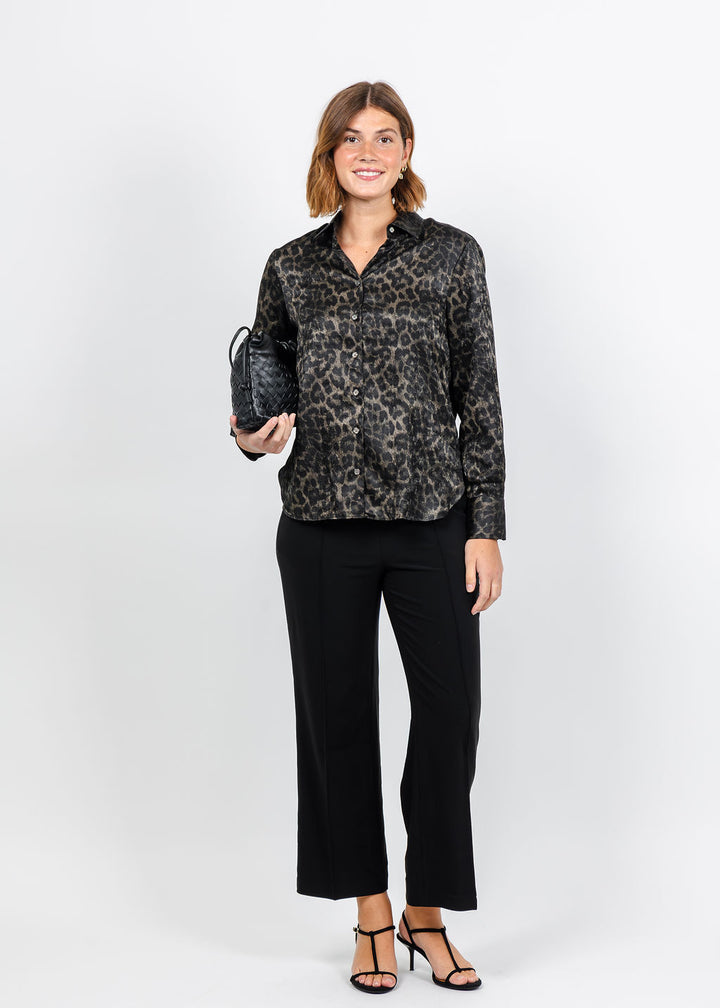 Hinson Wu Margot Long Sleeve Leopard Print Shirt available at Barbara Katz