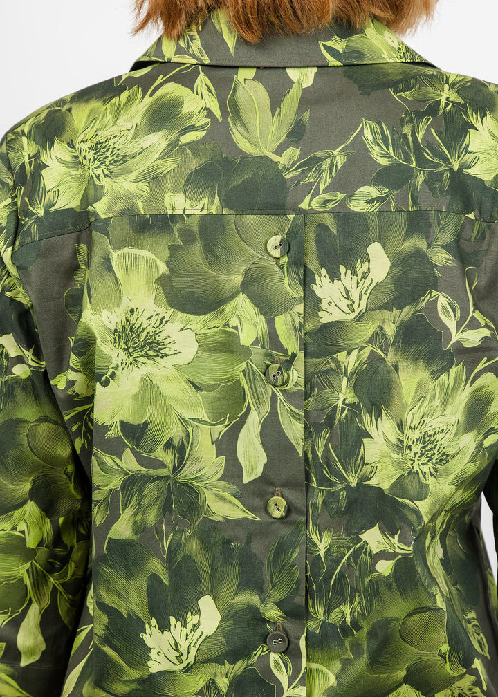 Hinson Wu Monica Long Sleeve Autumn Floral Print Shirt available at Barbara Katz