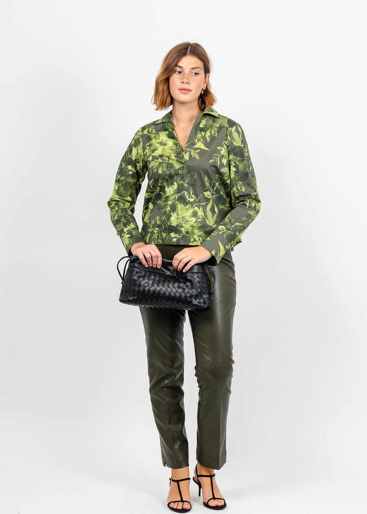 Hinson Wu Monica Long Sleeve Autumn Floral Print Shirt available at Barbara Katz