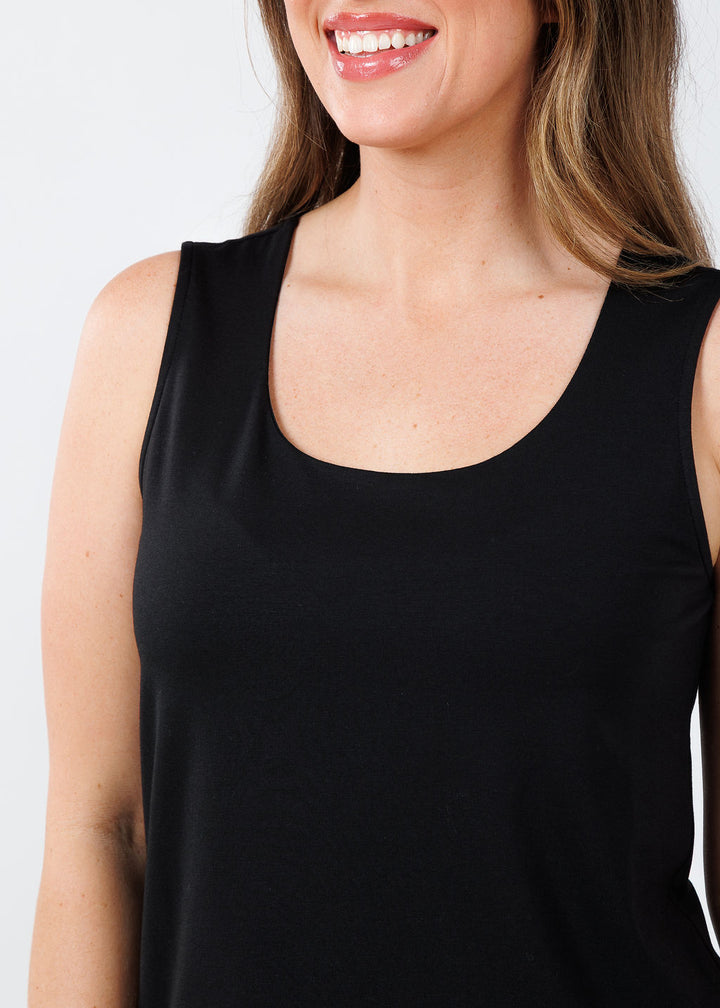 Hinson Wu Sleeveless Scoop Tank in Black available at Barbara Katz