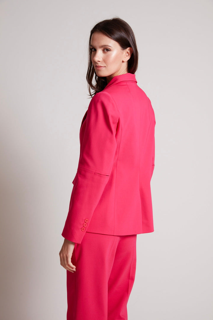 Adroit Atelier Hunter Single Breasted Blazer in Raspberry available at Barbara Katz