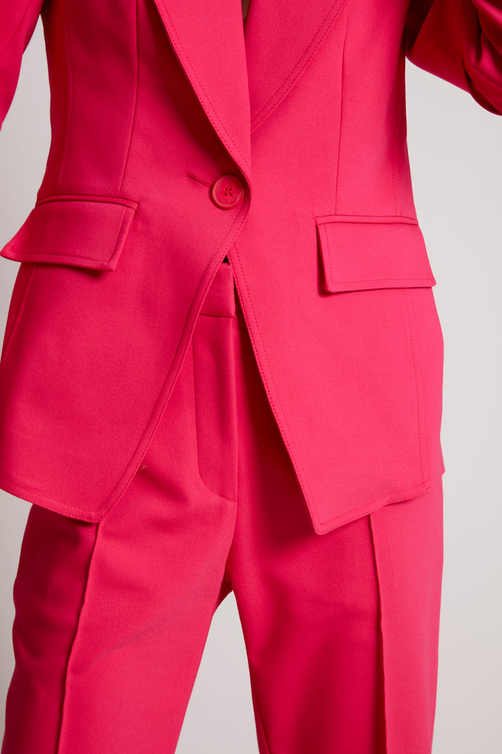 Adroit Atelier Hunter Single Breasted Blazer in Raspberry available at Barbara Katz