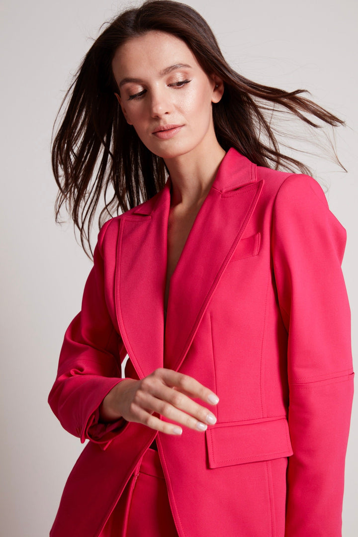 Adroit Atelier Hunter Single Breasted Blazer in Raspberry available at Barbara Katz