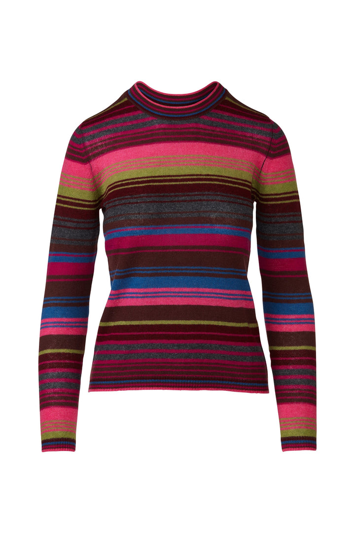 Kinross &amp;Isla Micro Stripe Crew Sweater available at Barbara Katz