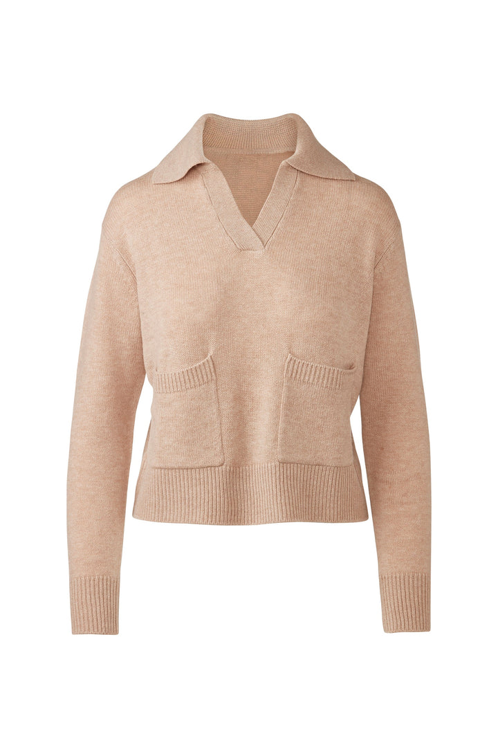 Kinross &amp;Isla Splitneck Pocket Polo available at Barbara Katz