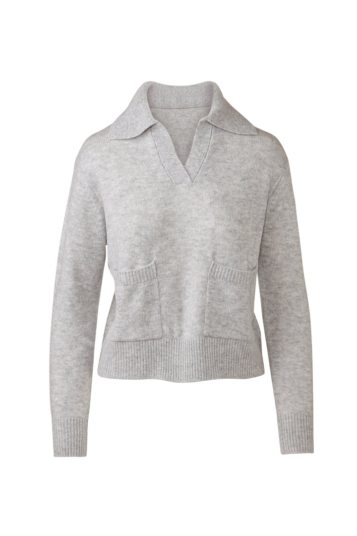 Kinross &amp;Isla Splitneck Pocket Polo available at Barbara Katz