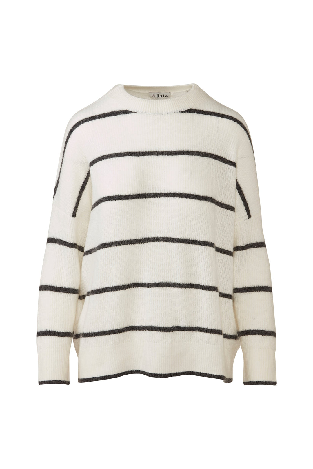 Kinross &amp;Isla Lofty Oversized Stripe Crew Sweater available at Barbara Katz