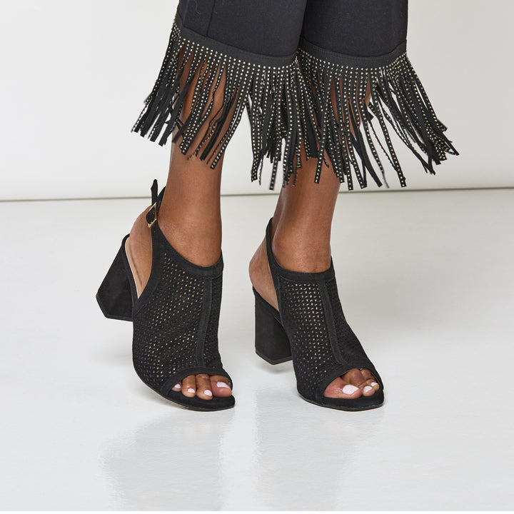Cordani Illia Sandals in Black Suede available at Barbara Katz