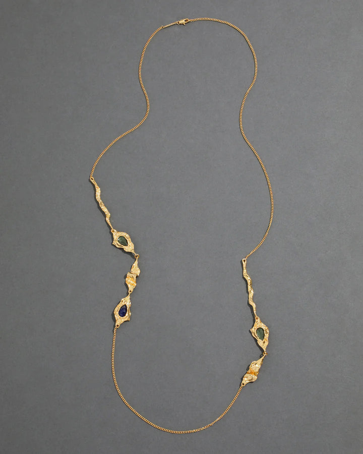 Alexis Bittar Brut Gold Long Station Necklace