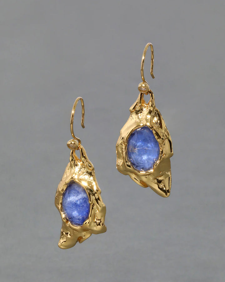Alexis Bittar Brut Gold Sodalite Wire Earring