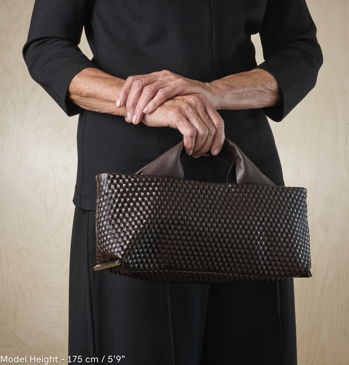 Daniella Lehavi Alexa Landscape Bag in 3D Chocolate available at Barbara Katz