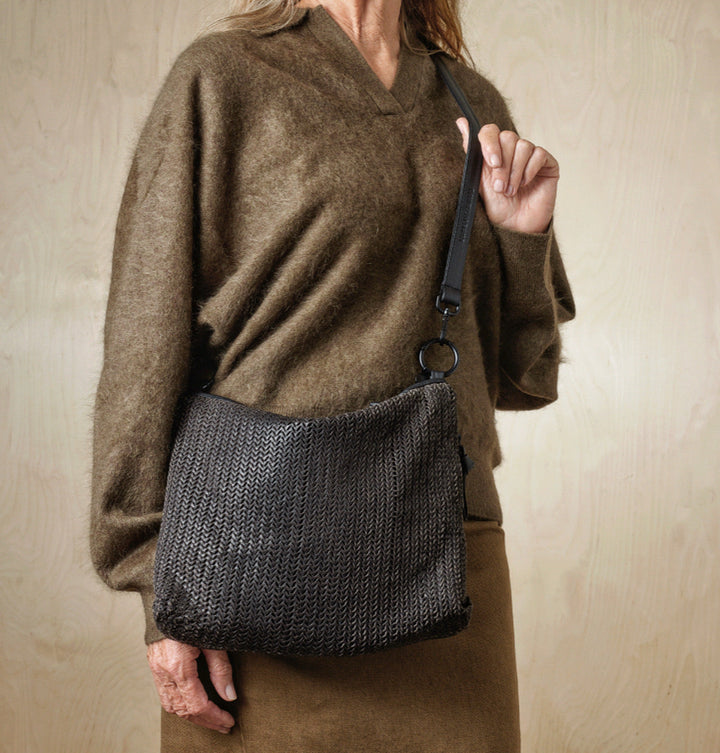 Daniella Lehavi Dallas Contour Shoulder Bag in Oak available at Barbara Katz