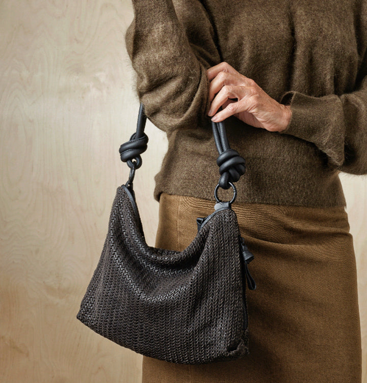 Daniella Lehavi Dallas Contour Shoulder Bag in Oak available at Barbara Katz