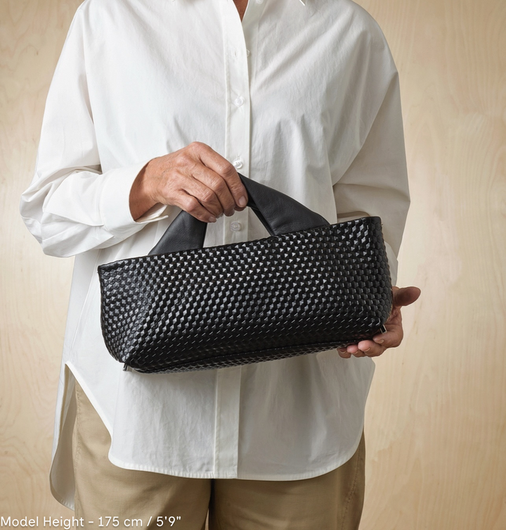 Daniella Lehavi Alexa Landscape Bag in 3D Black available at Barbara Katz