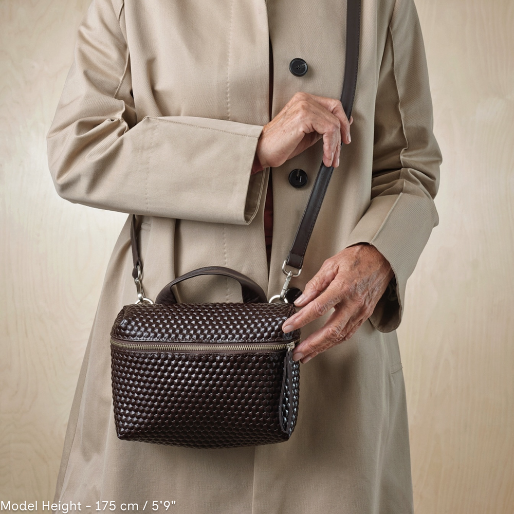 Daniella Lehavi Chicago Box Bag in 3D Chocolate available at Barbara Katz