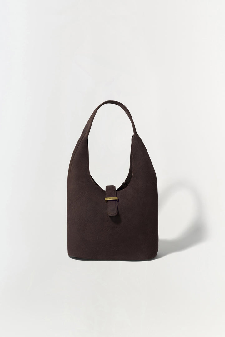 Simkhai Khai Suede Hobo Bag in Cacao available at Barbara Katz