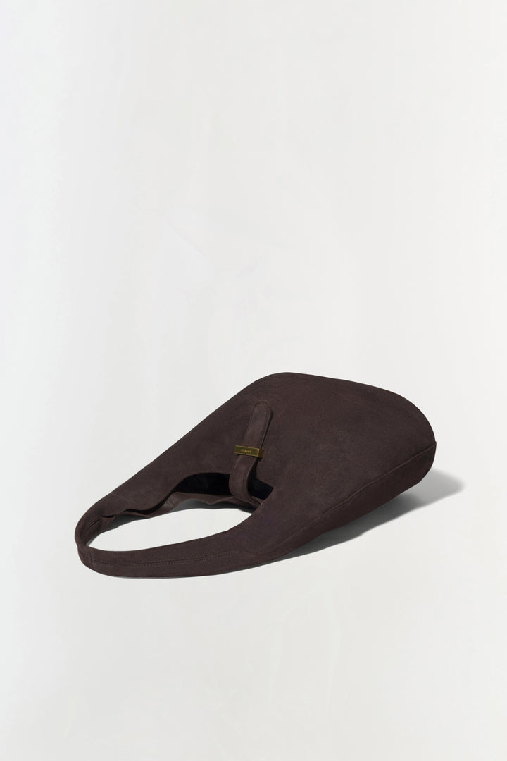 Simkhai Khai Suede Hobo Bag in Cacao available at Barbara Katz