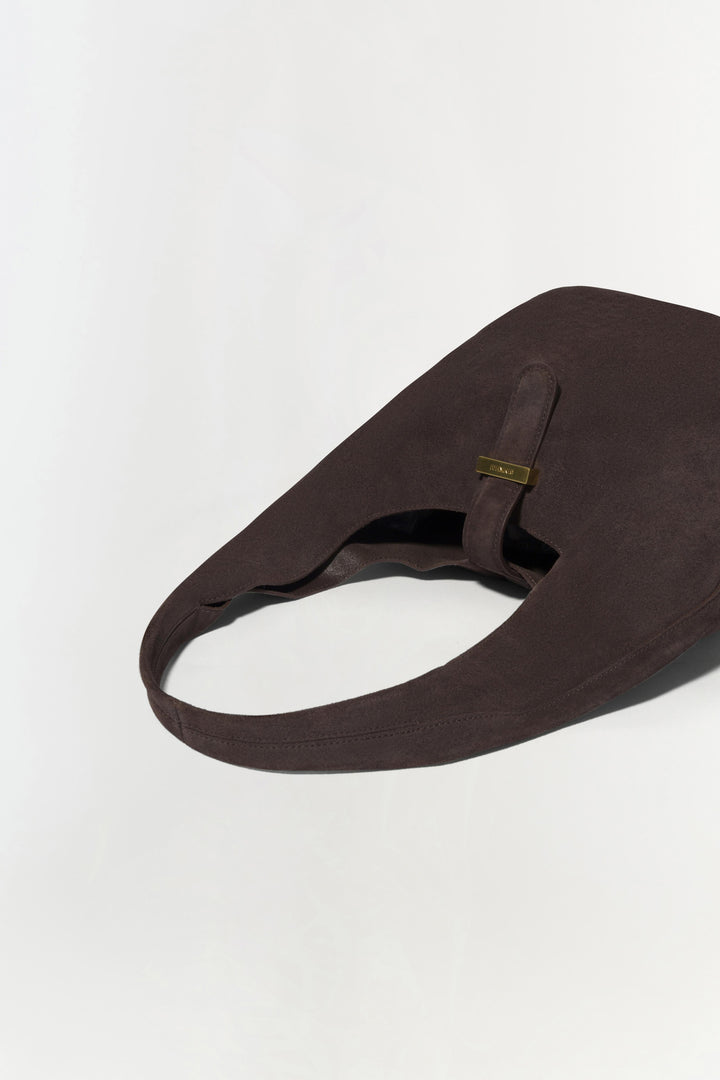 Simkhai Khai Suede Hobo Bag in Cacao available at Barbara Katz