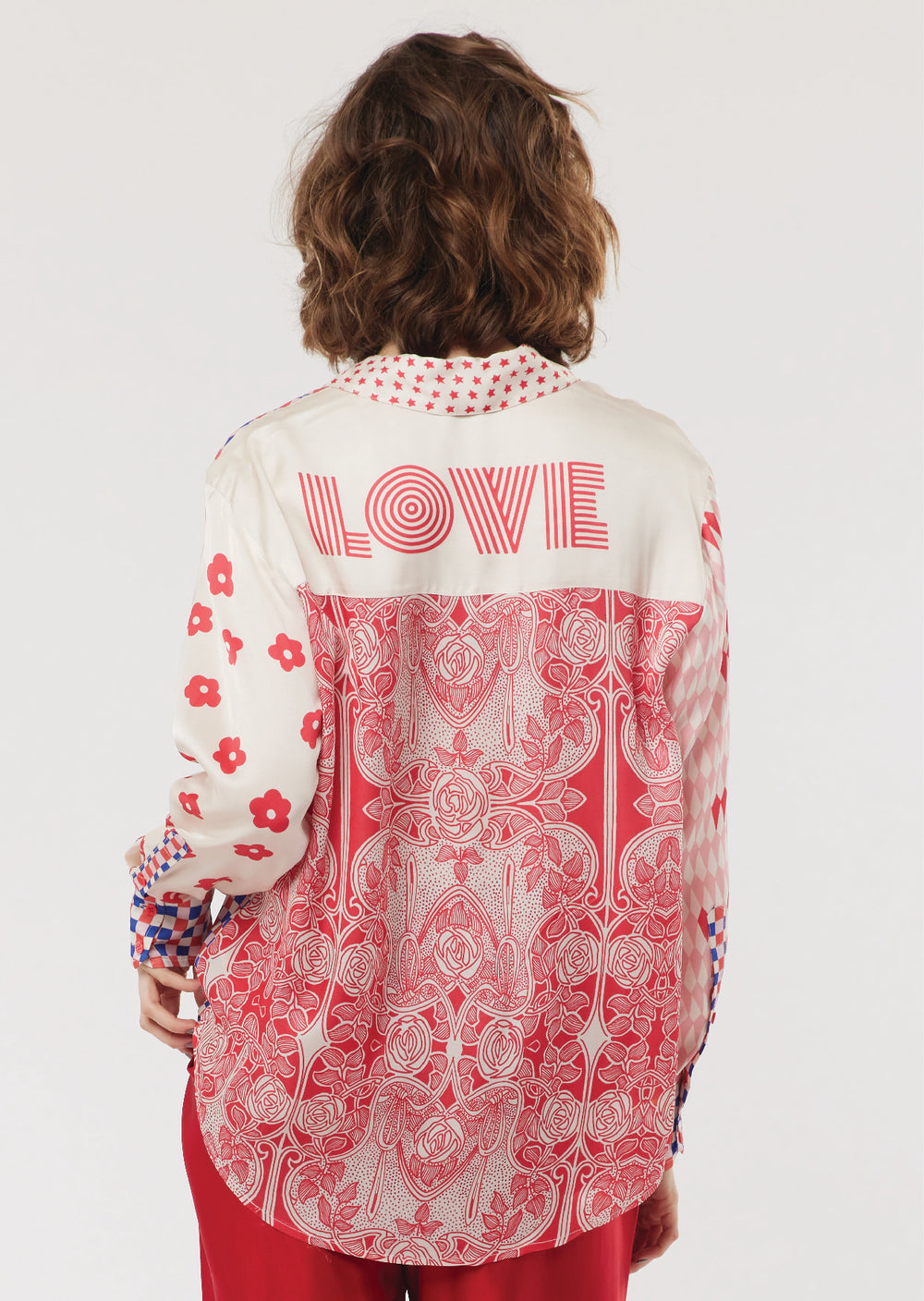 ME369 Isabel Mixed Print Shirt 