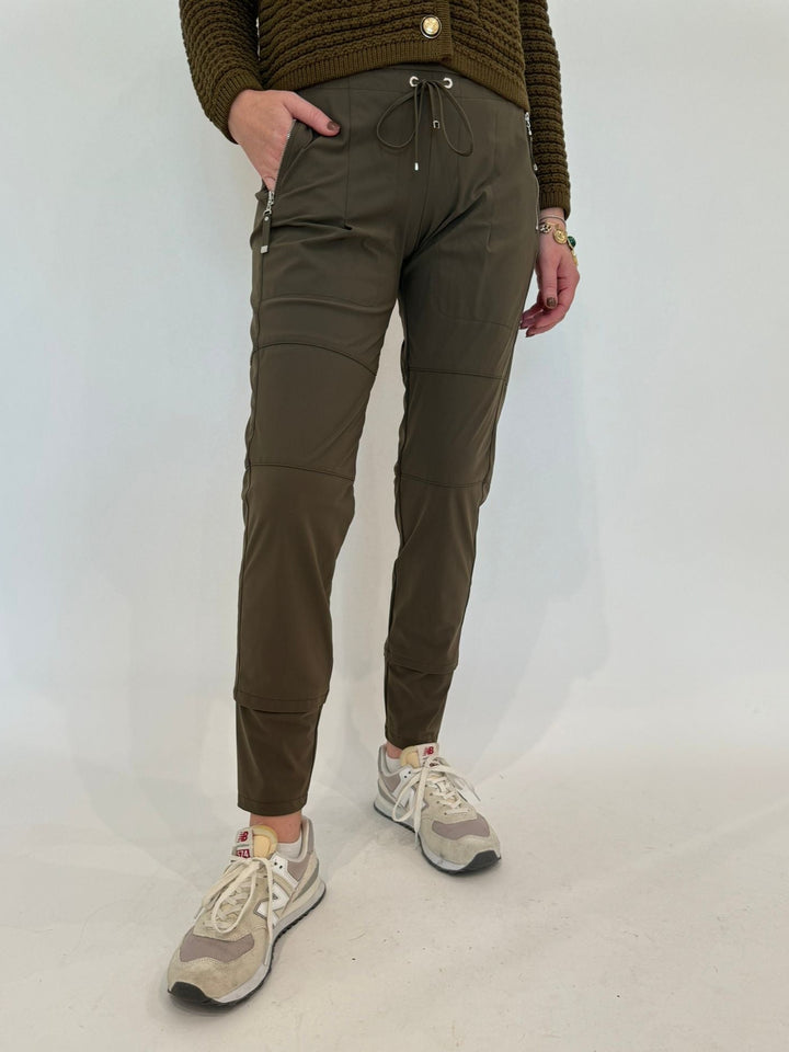 Raffaello Rossi Candy Pants in Olive available at Barbara Katz