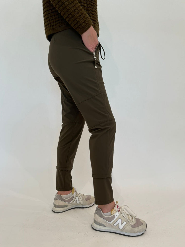 Raffaello Rossi Olive Candy Pants available at Barbara Katz