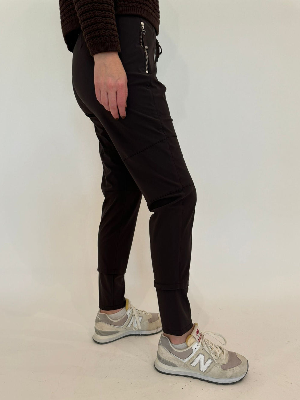 Raffaello Rossi Dark Brown Candy Pants available at Barbara Katz