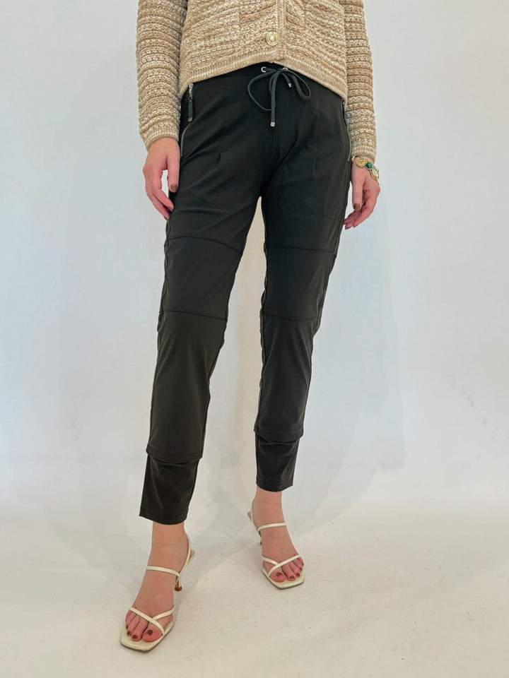 Raffaello Rossi Candy Pants in Dark Olive available at Barbara Katz