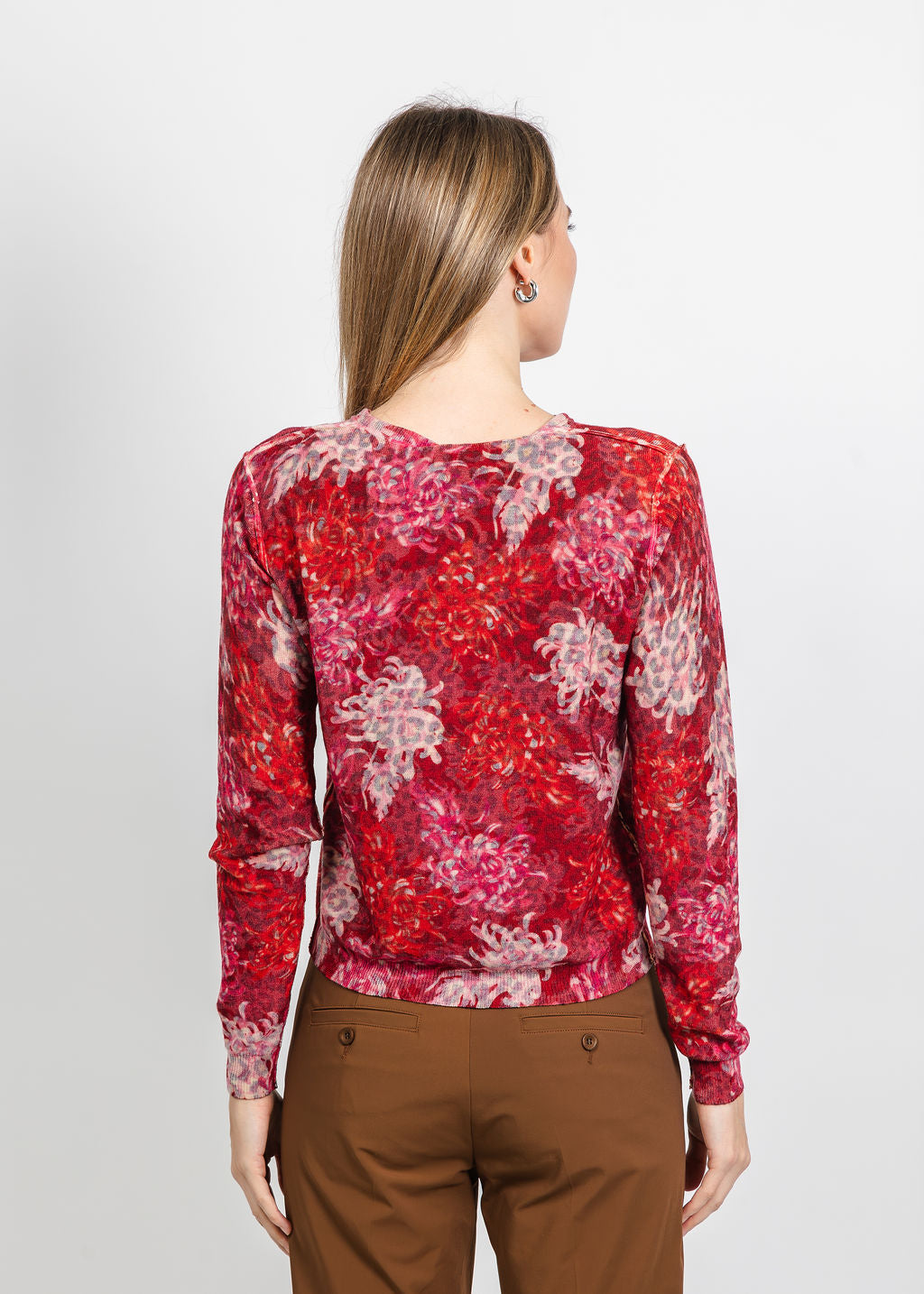 In Bed With You Reversible Crew Neck Cardigan in Animal Floral available at Barbara Katz