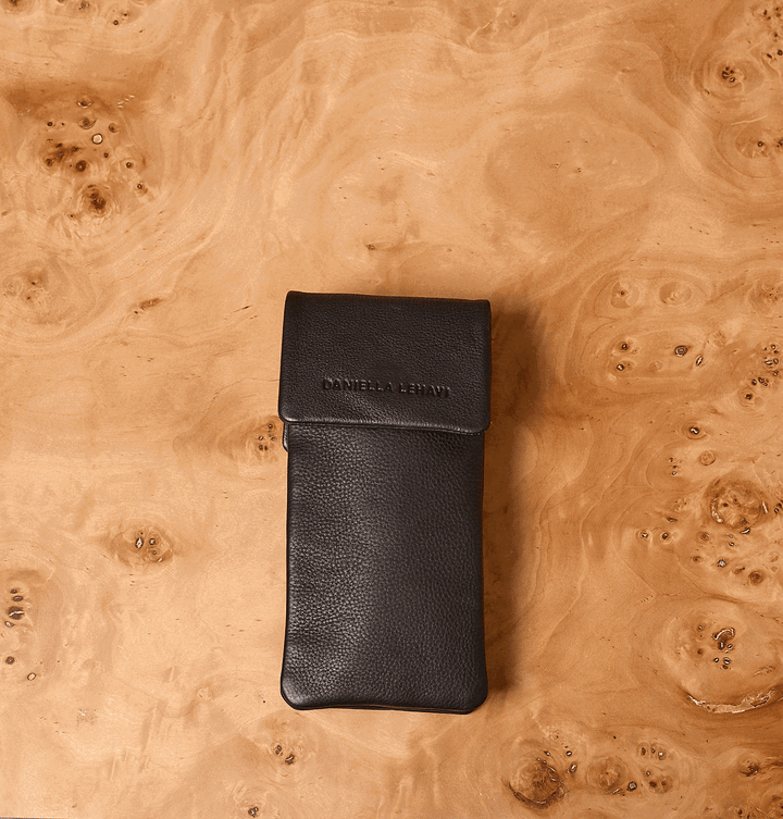 Daniella Lehavi Iris Double Glasses Case in Black available at Barbara Katz