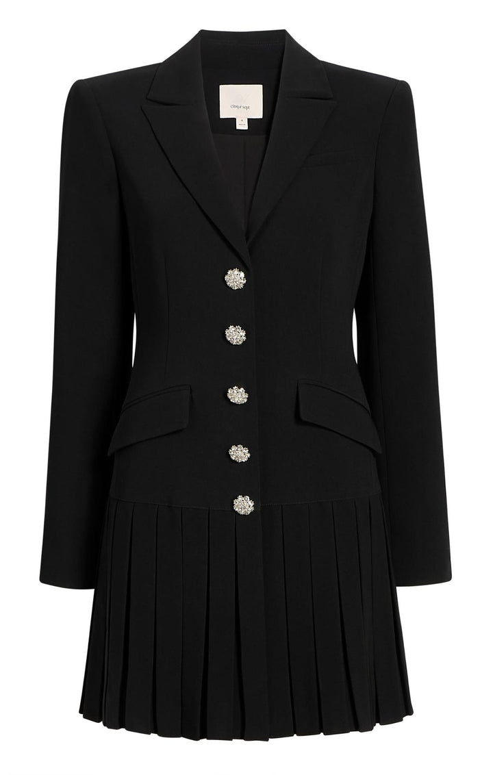 Cinq a Sept Saule Dress in Black available at Barbara Katz