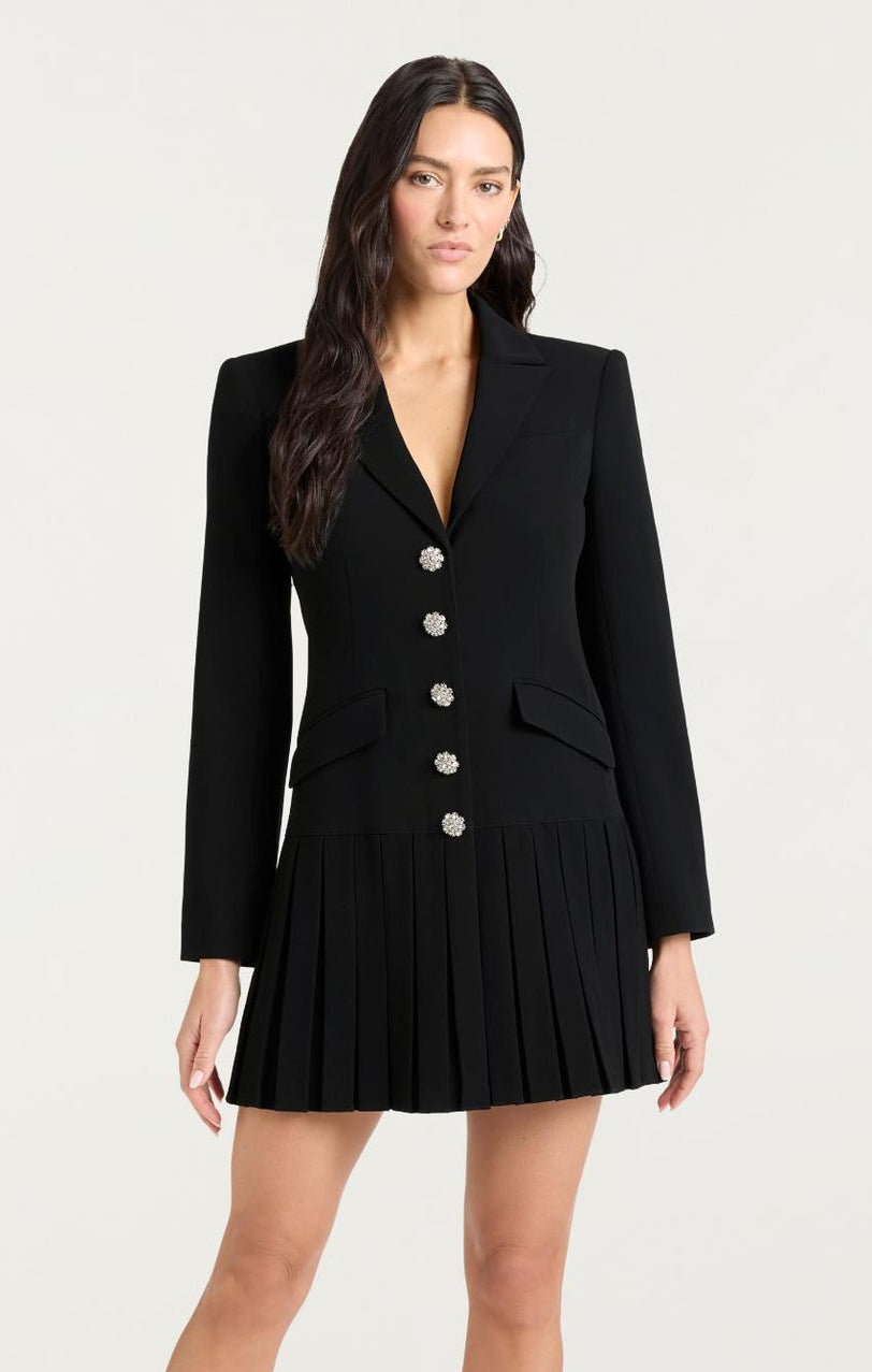 Cinq a Sept Saule Dress in Black available at Barbara Katz