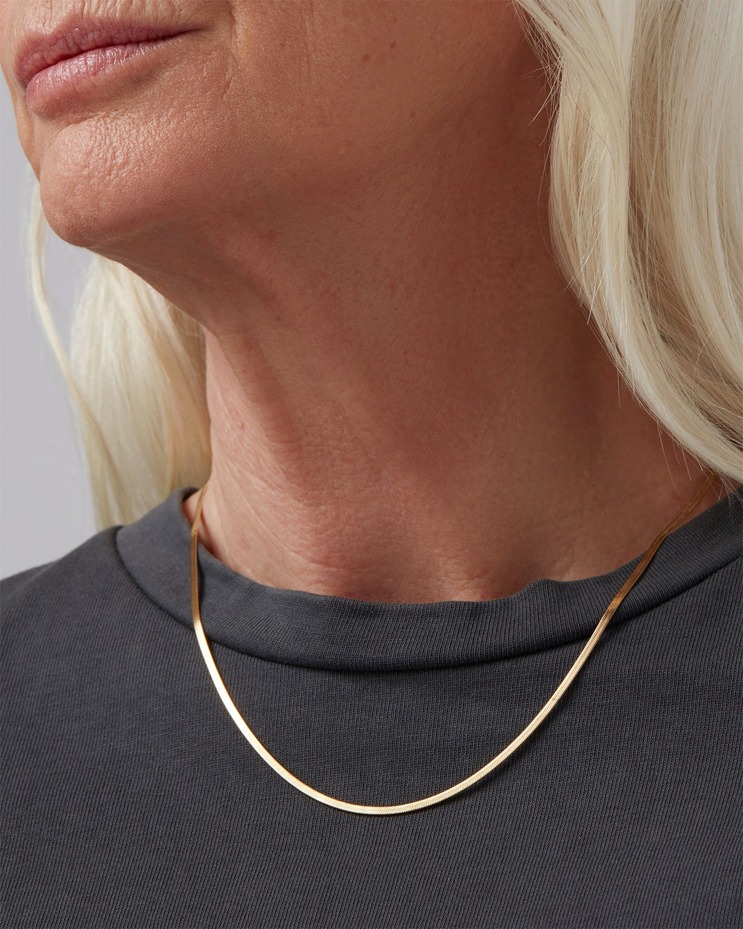 Jenny Bird Zeina Slim Chain Necklace in Gold available at Barbara Katz