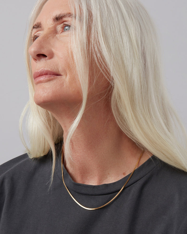 Jenny Bird Zeina Slim Chain Necklace in Gold available at Barbara Katz