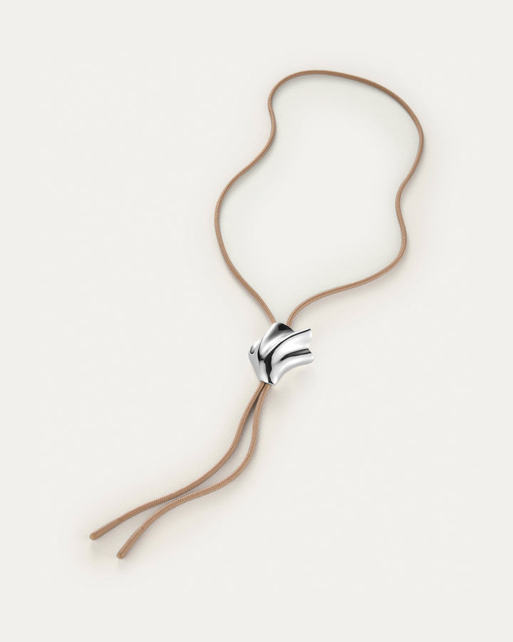 Lydia Bolo Tie Necklace - Silver