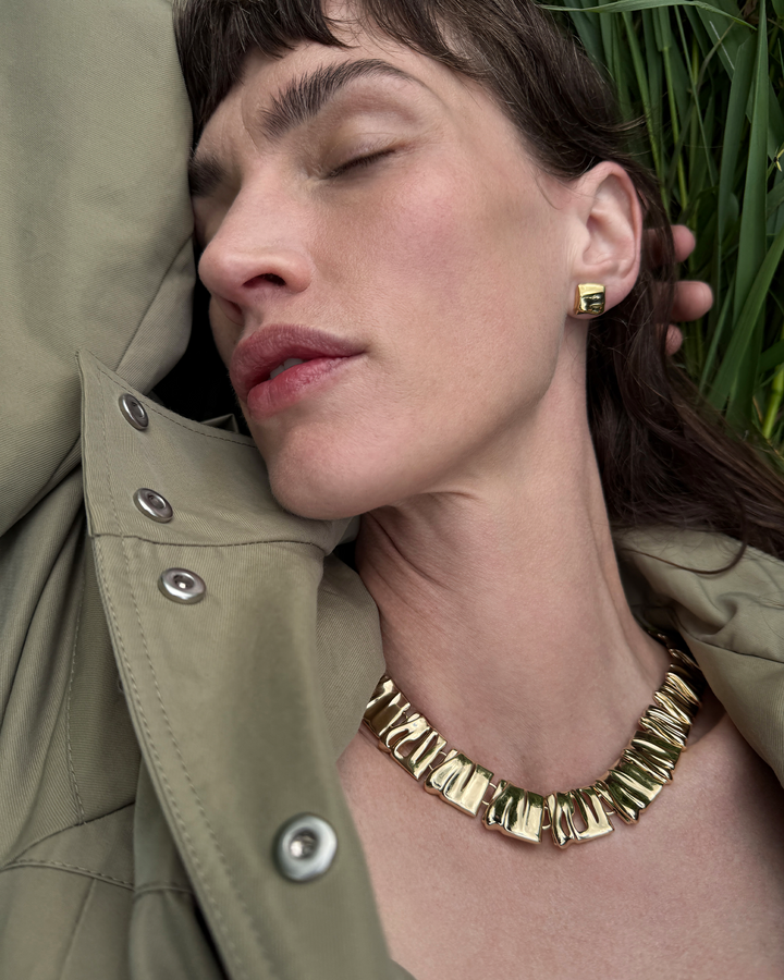 Jenny Bird Sundra Collar Necklace in Gold available at Barbara Katz