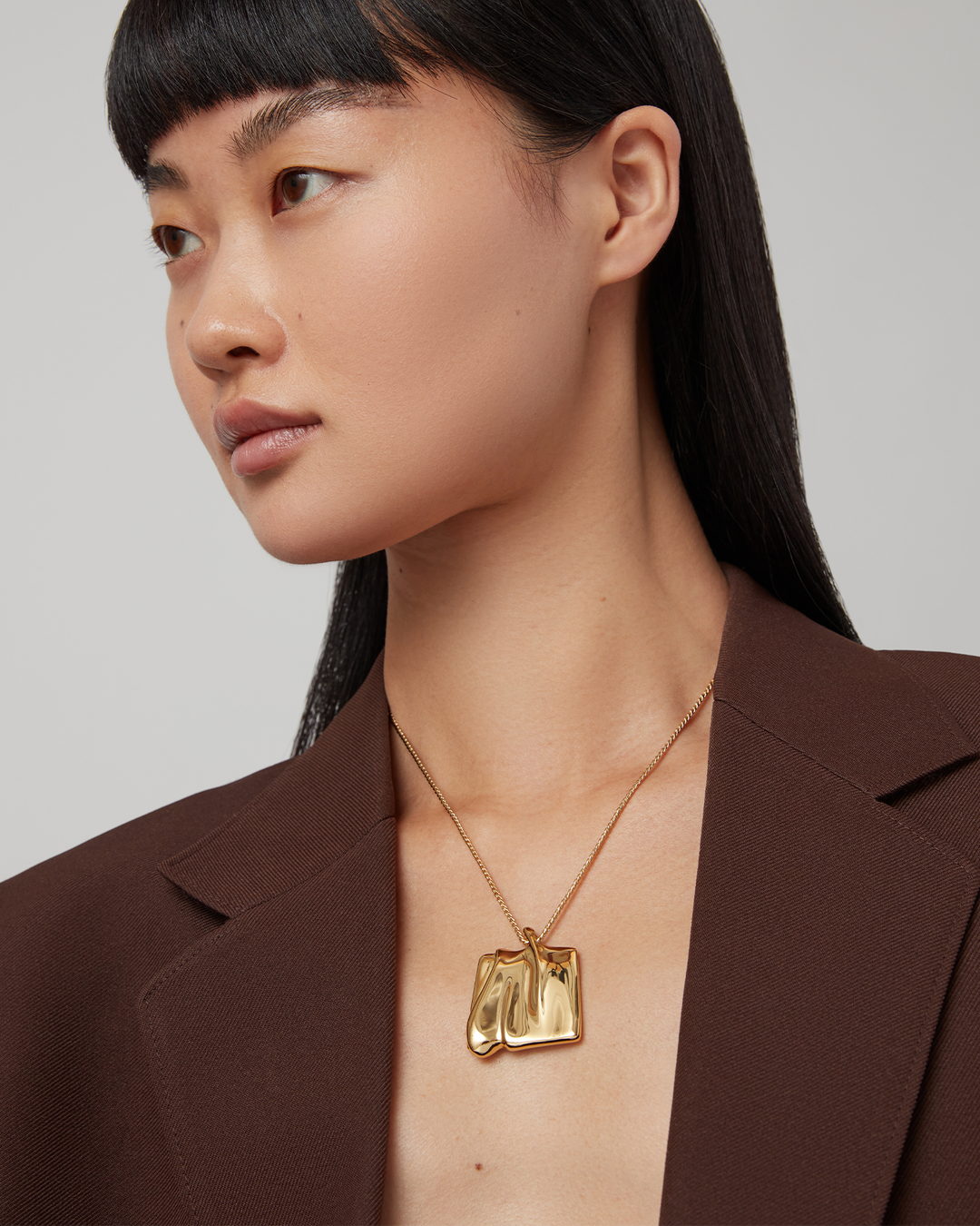 Large Sundra Pendant Necklace - Gold