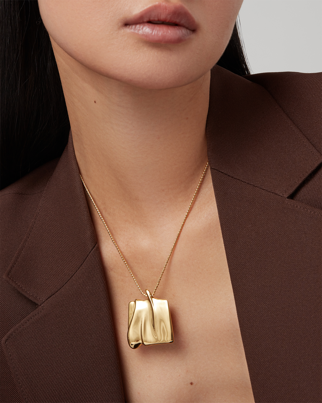 Large Sundra Pendant Necklace - Gold