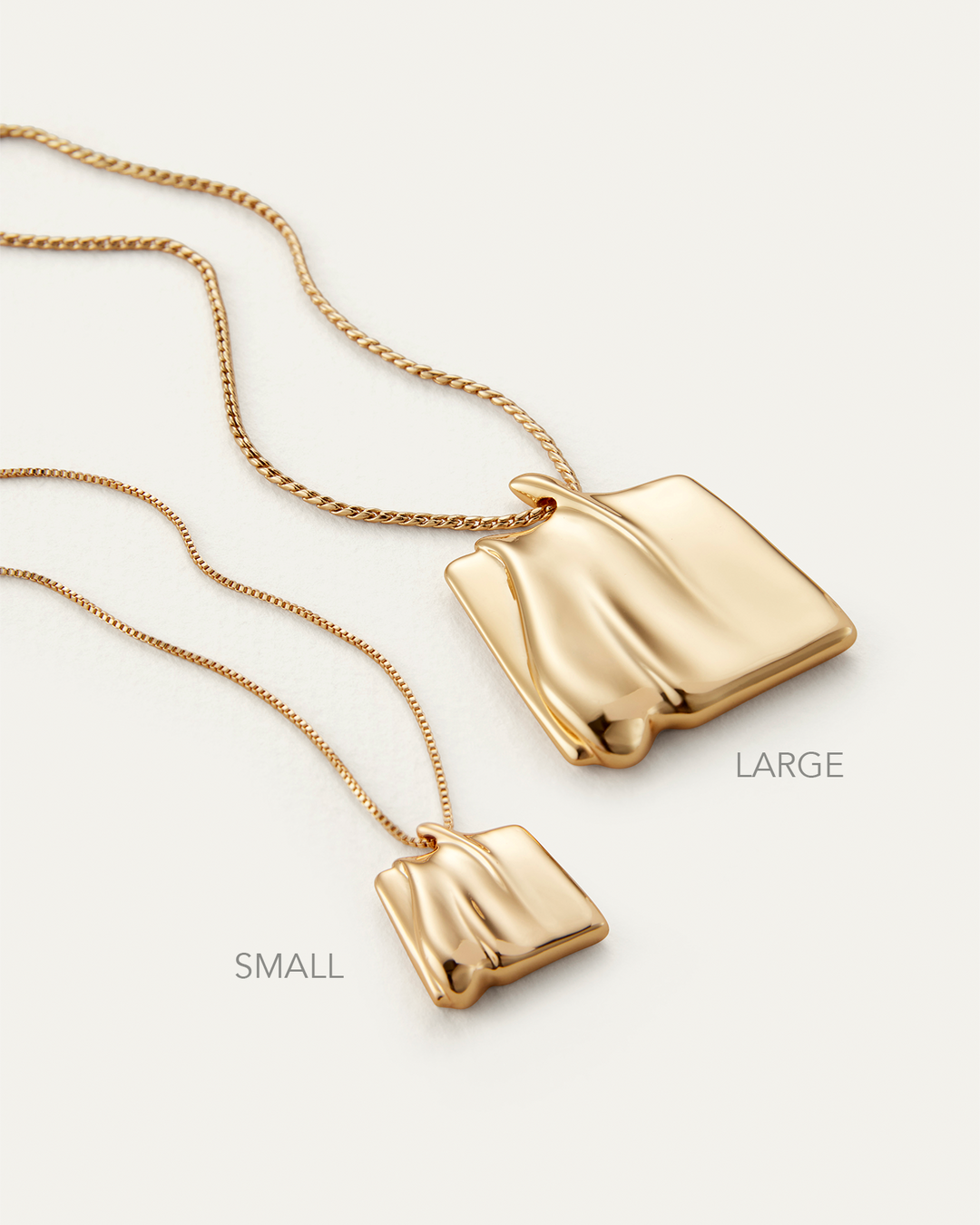 Large Sundra Pendant Necklace - Gold