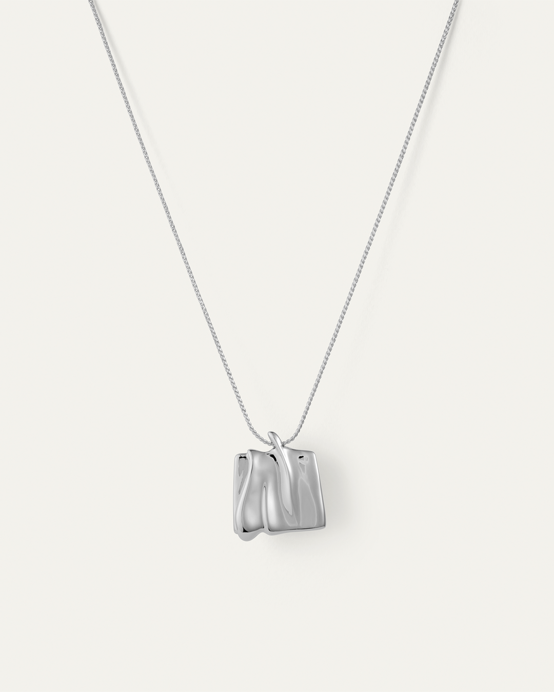 Jenny Bird Large Sundra Pendant Necklace in Silver available at Barbara Katz
