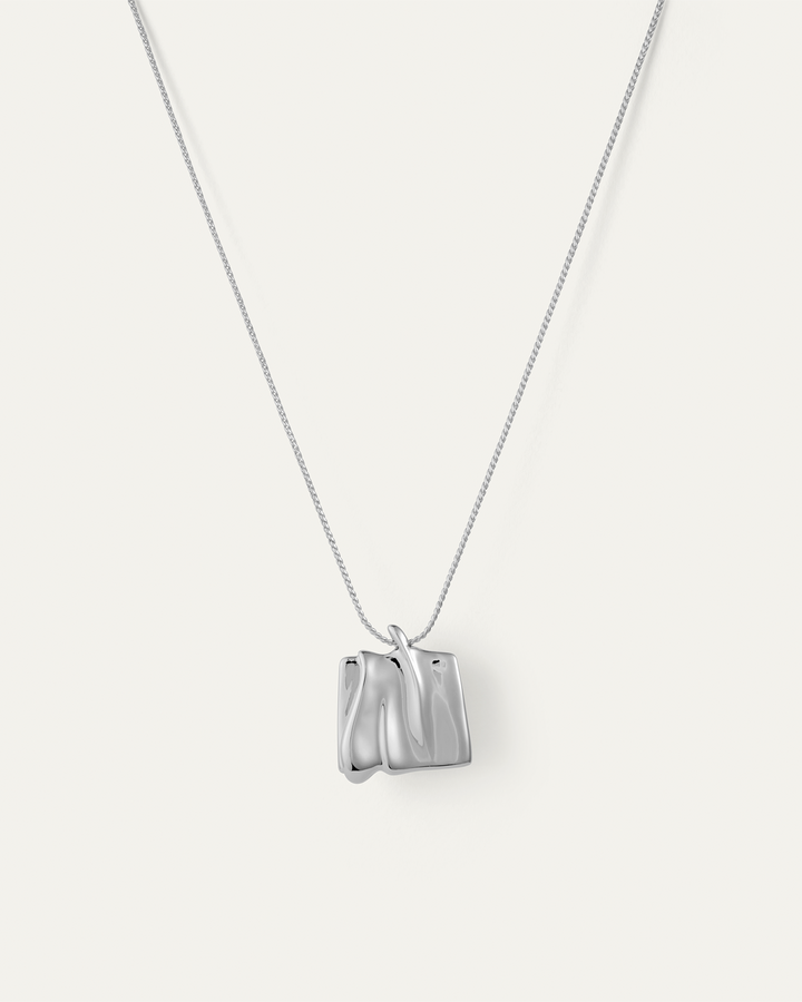Jenny Bird Large Sundra Pendant Necklace in Silver available at Barbara Katz