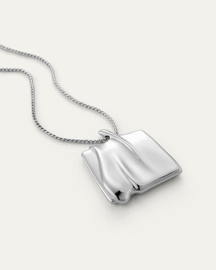 Jenny Bird Large Sundra Pendant Necklace in Silver available at Barbara Katz