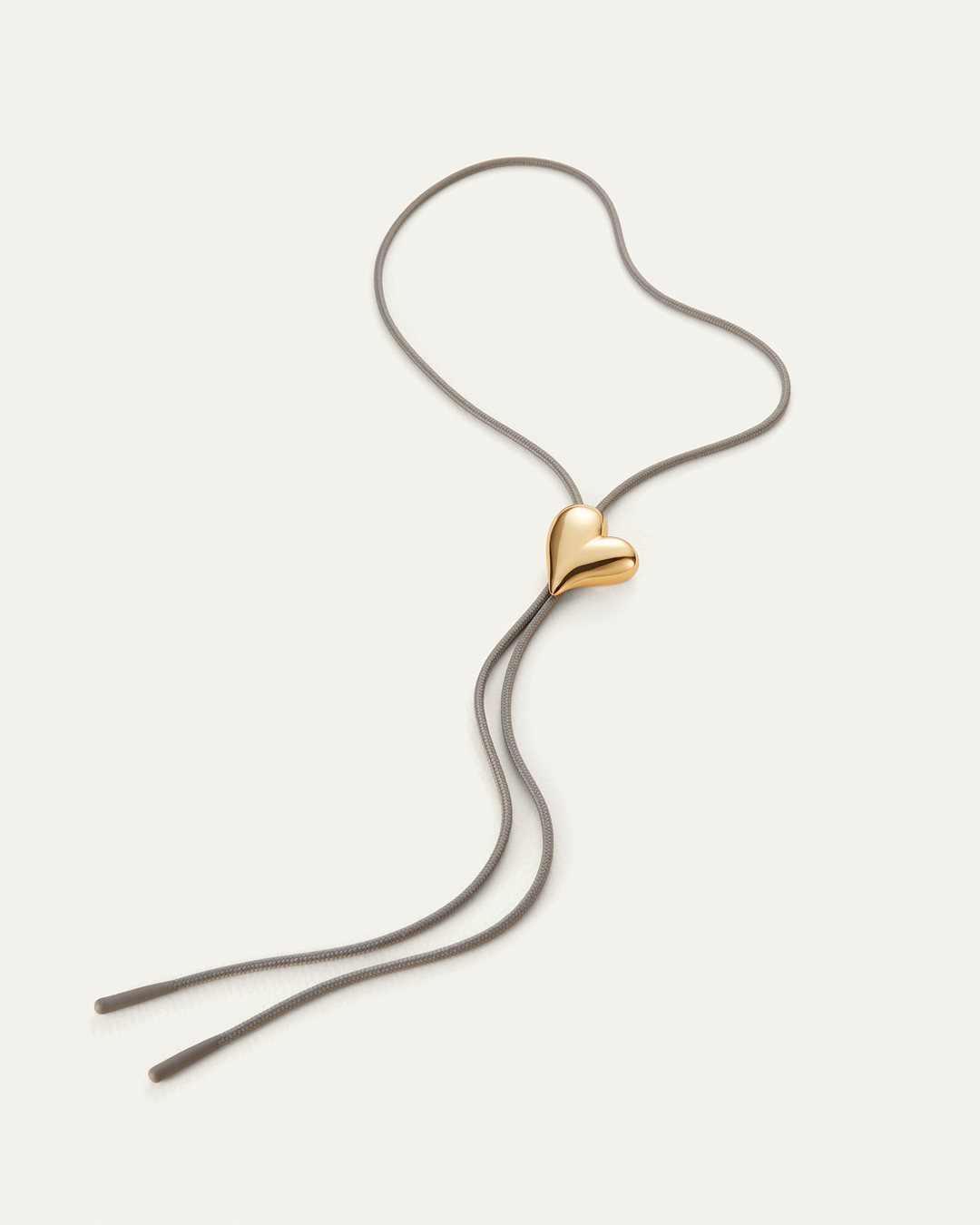 Jenny Bird Art Heart Bolo Tie Necklace in Gold available at Barbara Katz