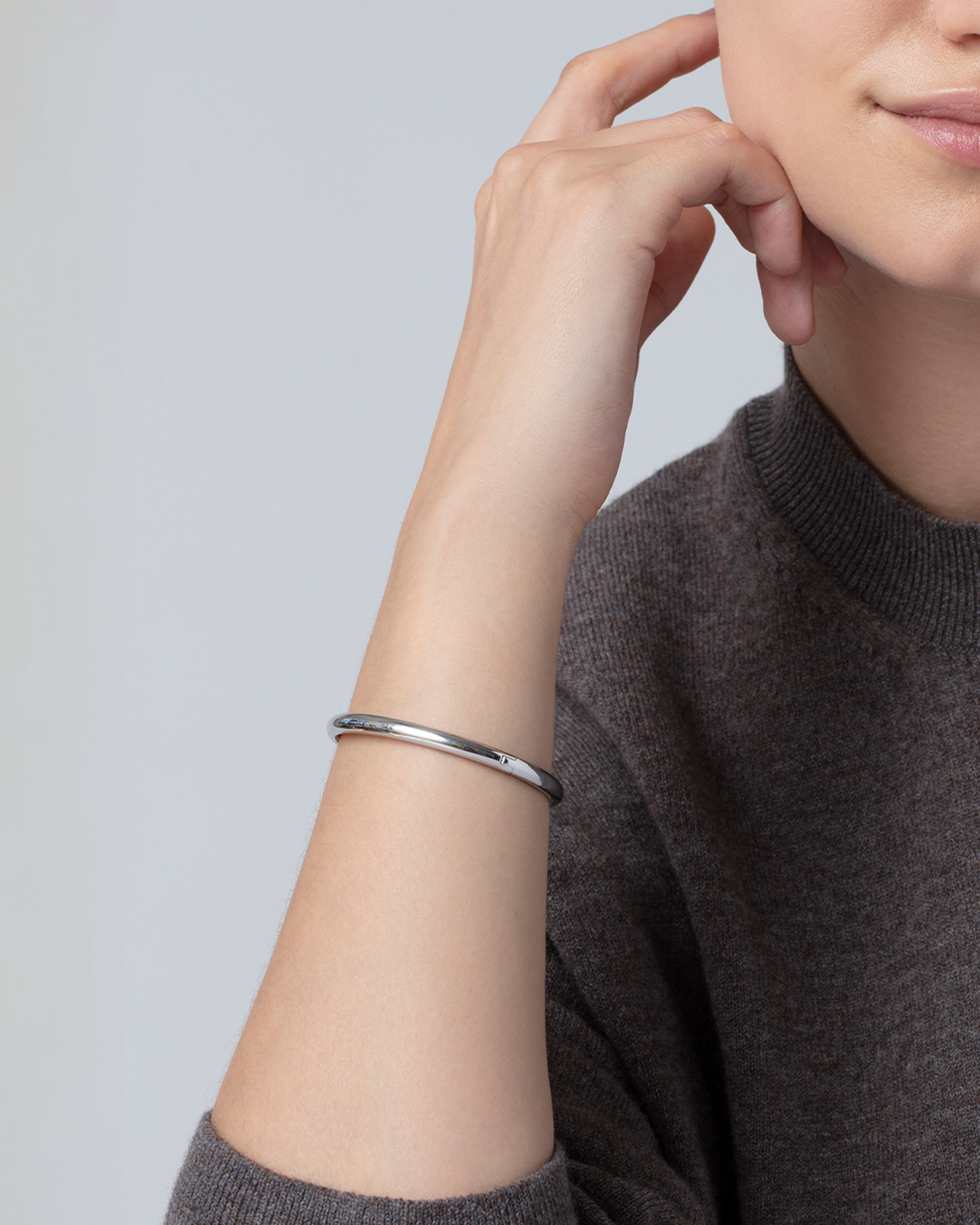Jenny Bird Remi Bangle in Silver available at Barbara Katz