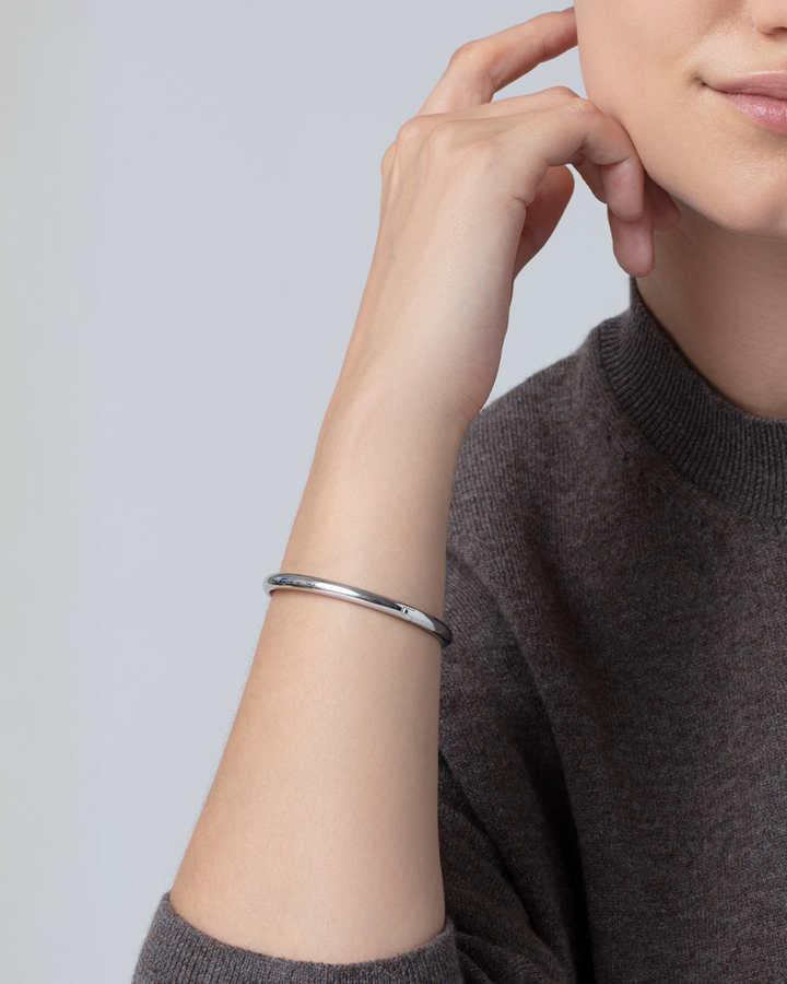 Jenny Bird Remi Bangle in Silver available at Barbara Katz