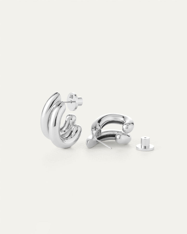 Jenny Bird Florence Earrings in Silver available at Barbara Katz