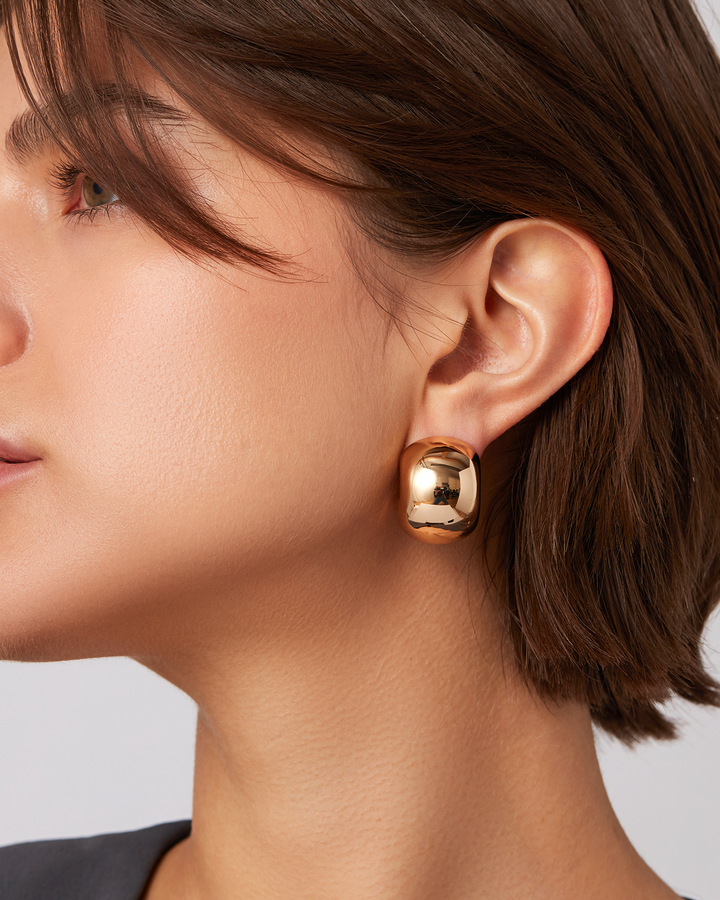 Jenny Bird Gemma Hoop Earrings in Gold available at Barbara Katz