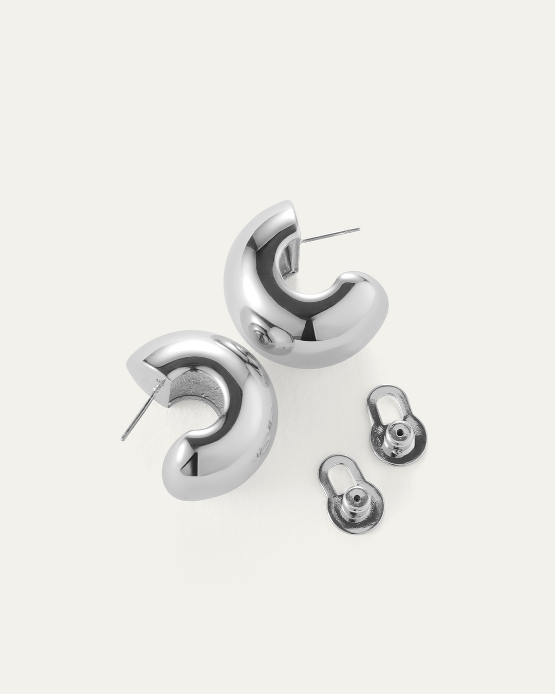Jenny Bird Gemma Hoop Earrings in Silver available at Barbara Katz