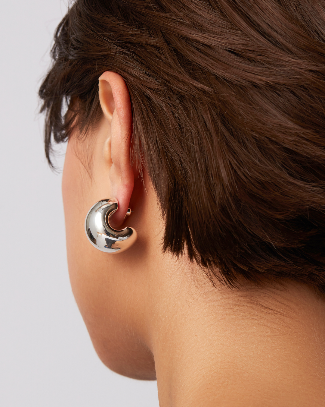 Jenny Bird Gemma Hoop Earrings in Silver available at Barbara Katz