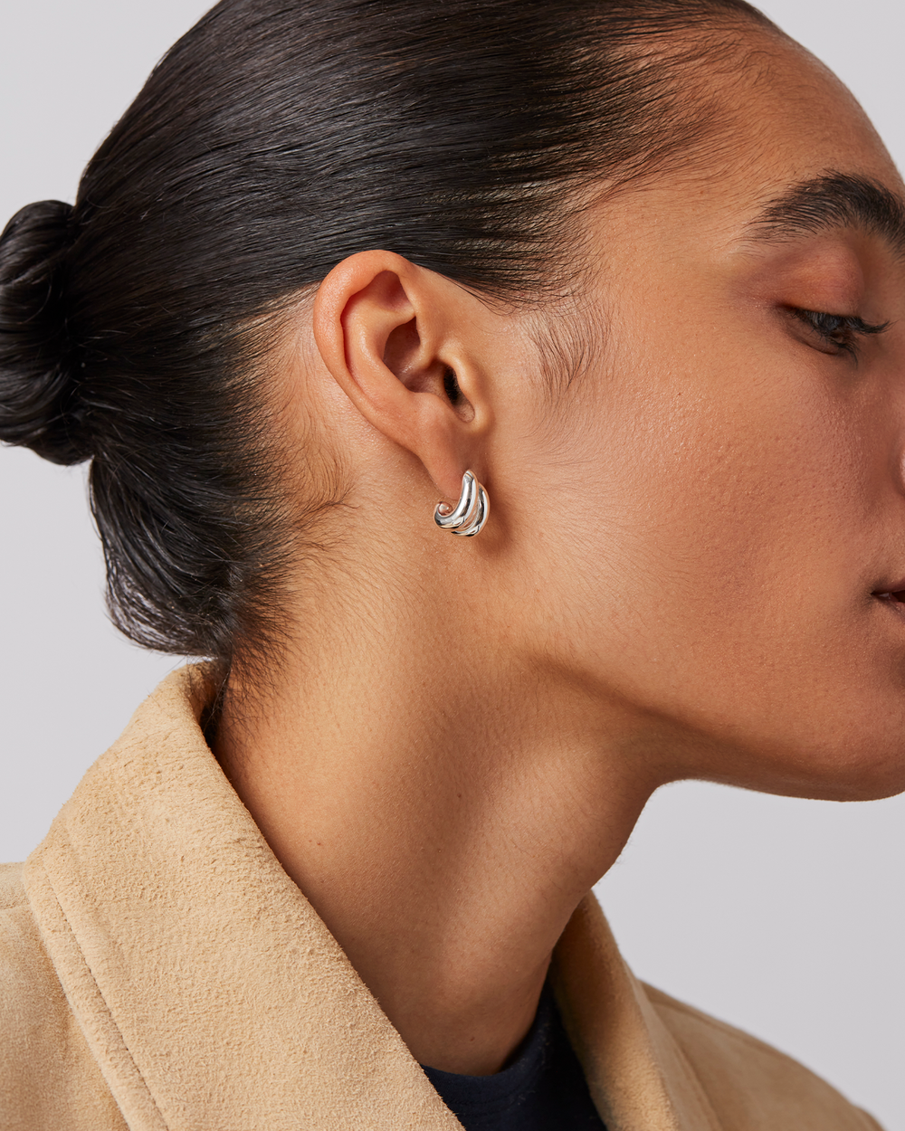 Jenny Bird Mini Florence Earrings in Silver available at Barbara Katz